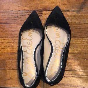 Sam Edelman black suede pointed toe flats